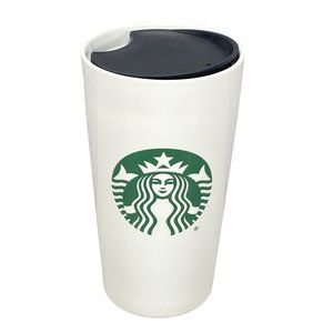 Starbucks 2019 Ceramic To Go Tall Travel Mug Tumbler 12 oz Green Mermaid Logo